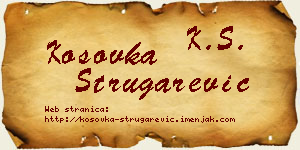 Kosovka Strugarević vizit kartica